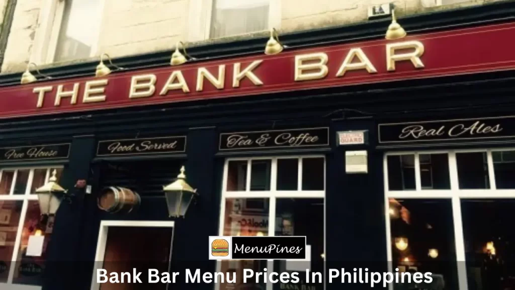Bank Bar Menu