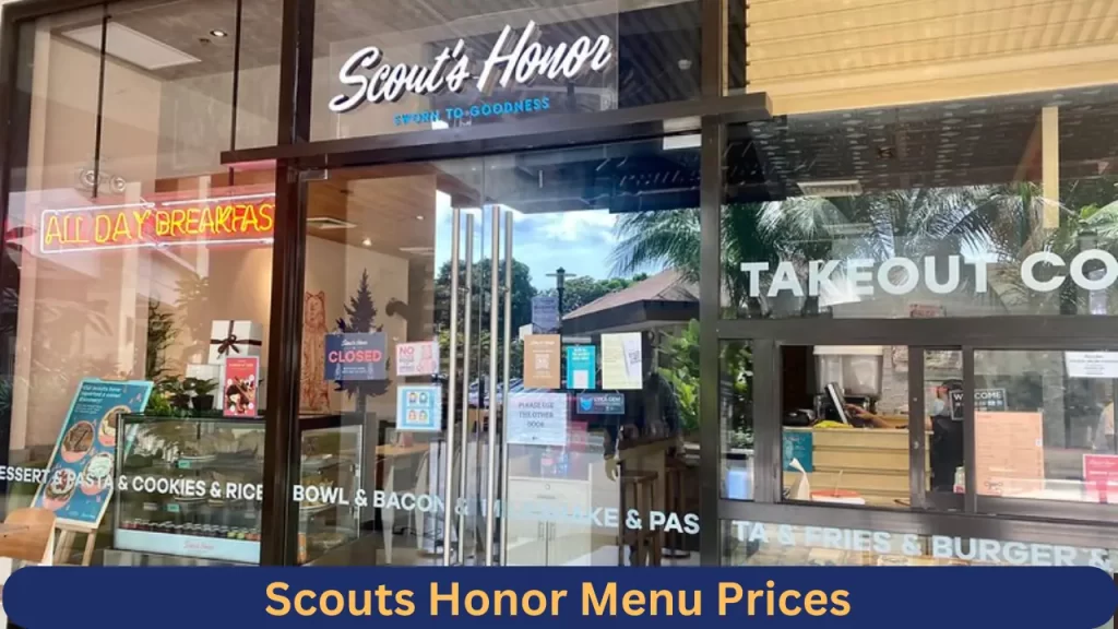 Scouts Honor Menu Prices